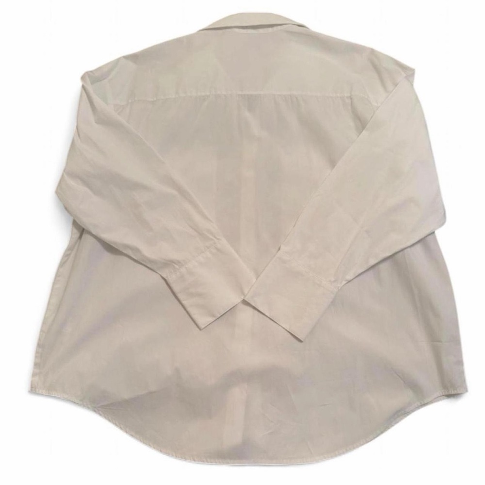 Nordstrom White Poplin Button Up Shirt L - Picture 5 of 6